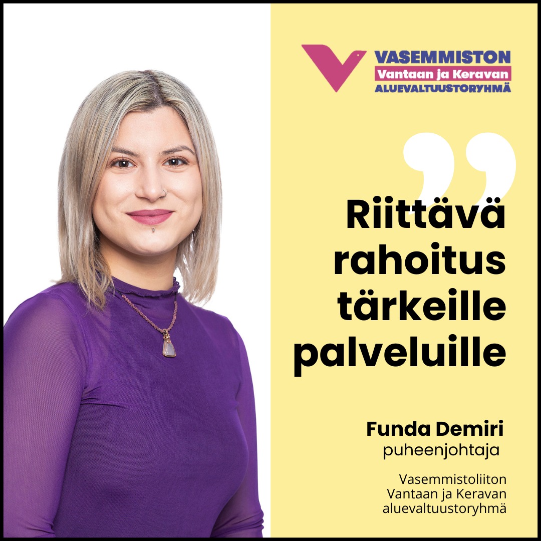Riittävä rahoitus tärkeille&nbsp;palveluille